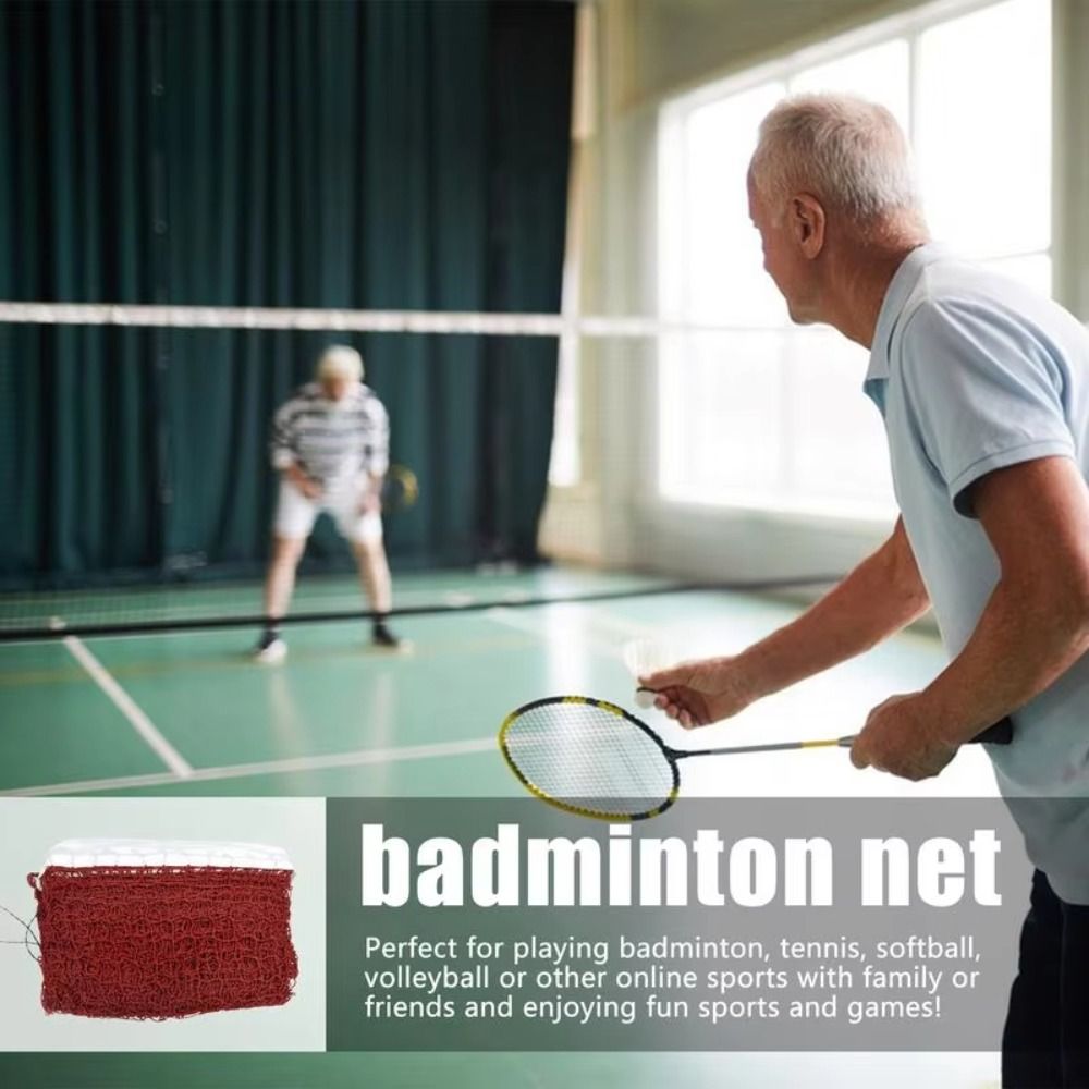Badminton Field - การเปลี่ยนตาข่ายแบดมินตันมาตรฐาน ติดตั้งง่าย ตาข่ายเทนนิส ตาข่ายวอลเลย์บอลแบบพับได้สําหรับการแข่งขันความบันเทิงฝึกซ้อมกีฬา