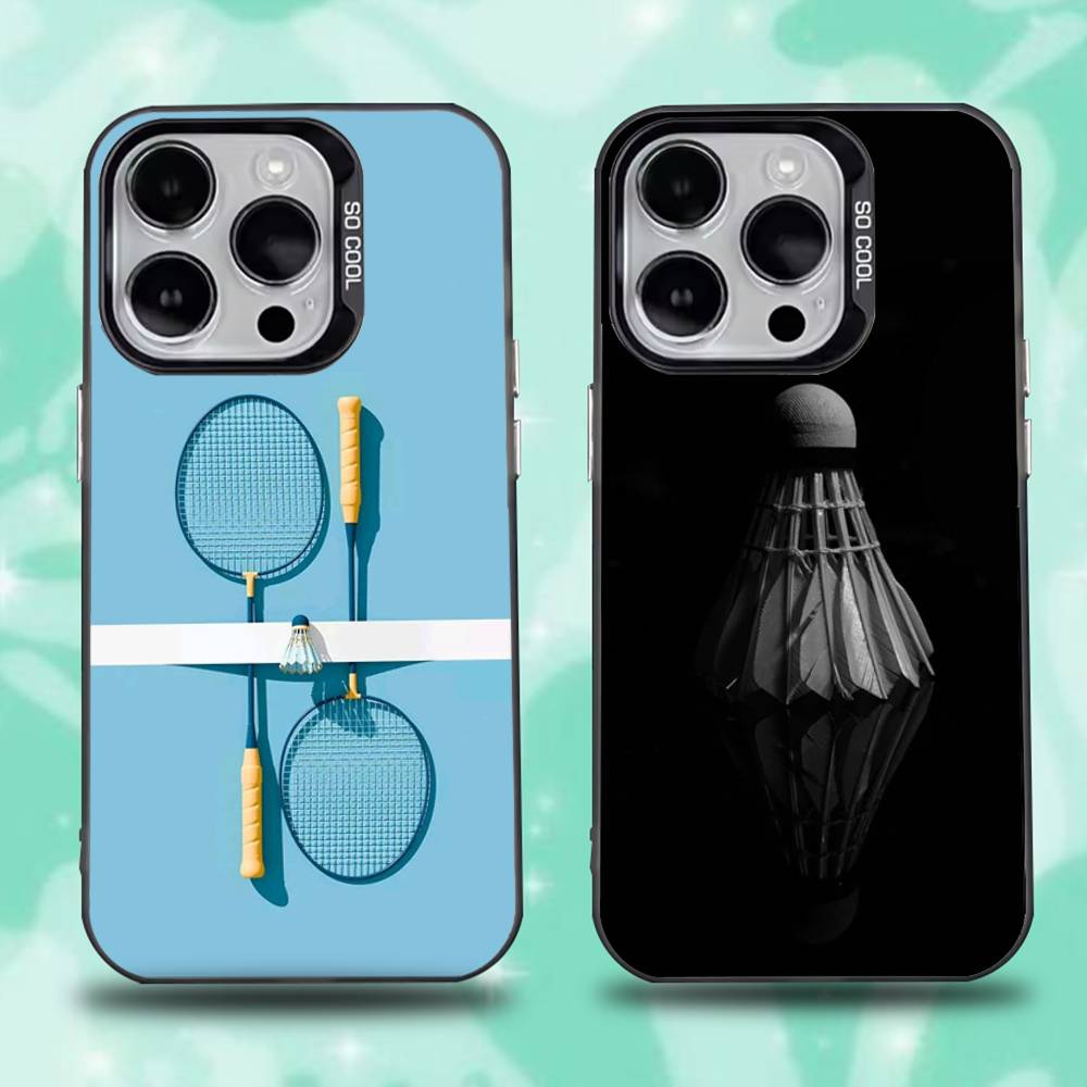 Badminton Quotes - กีฬาแบดมินตันเคสโทรศัพท์เย็นสําหรับiPhone 16,15,14,13,12,11,Pro,Max,Plus,Mini,XS,SE Anti Fallสีดํากันชนแข็ง