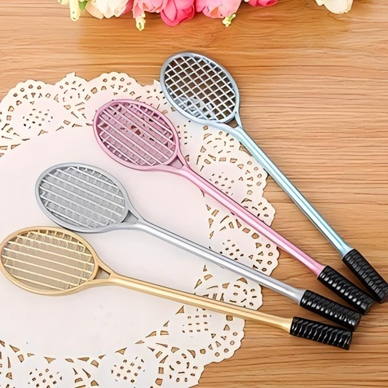 Badminton Quotes - ปากกาเจลรูปไม้เทนนิสสร้างสรรค์ 4-10 ชิ้น เขียนลื่น เหมาะสำหรับการเขียน การลงนาม