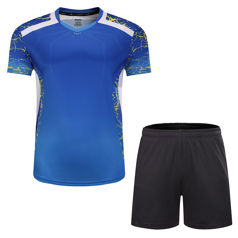 Badminton Youth - เสื้อยืดเทนนิสผู้ชายผู้หญิงชุดฝึกลายกีฬาปิงปองใหม่เสื้อทีเชิ้ตชุดกีฬาเทนนิสชุดเล่นแบดมินตันกางเกงขาสั้นสำหรับวัยรุ่น