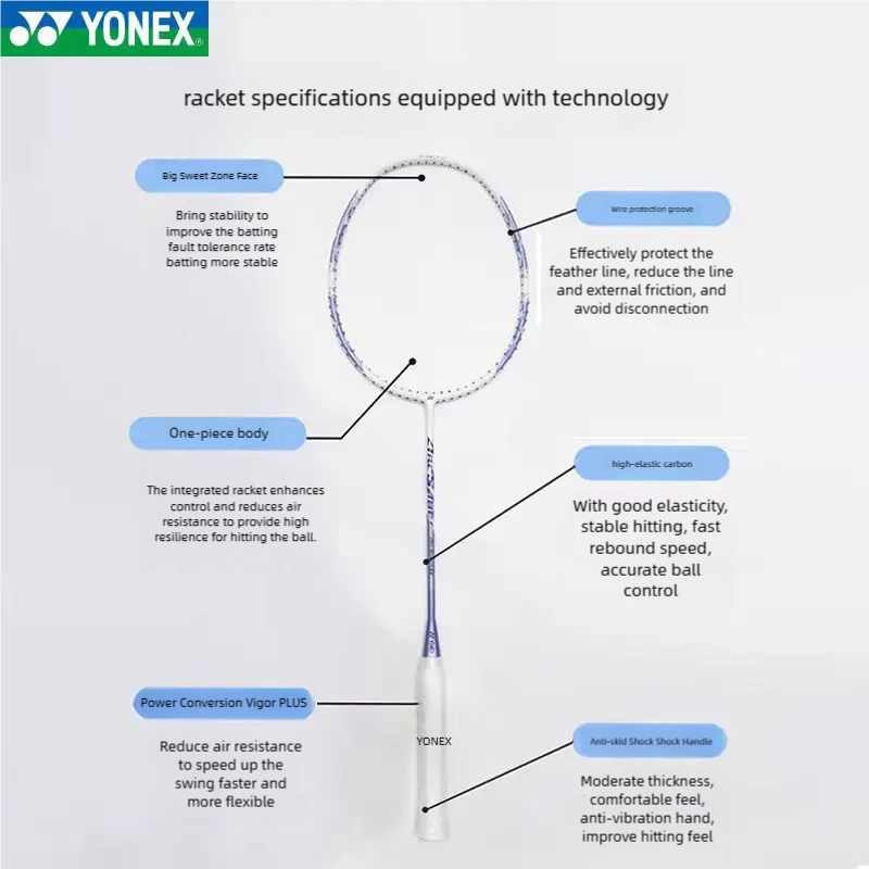 ไม้แบดมินตัน YONEX ARCSABER 8  - Yonex Racket Carbon บทวิจารณ์และราคา