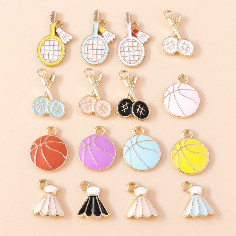 10pcs น่ารักเคลือบกีฬาเทนนิสลู - Badminton Png บทวิจารณ์และราคา